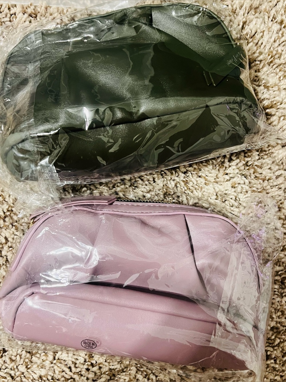 Neiman Marcus Leather Makeup Bag Set of Two